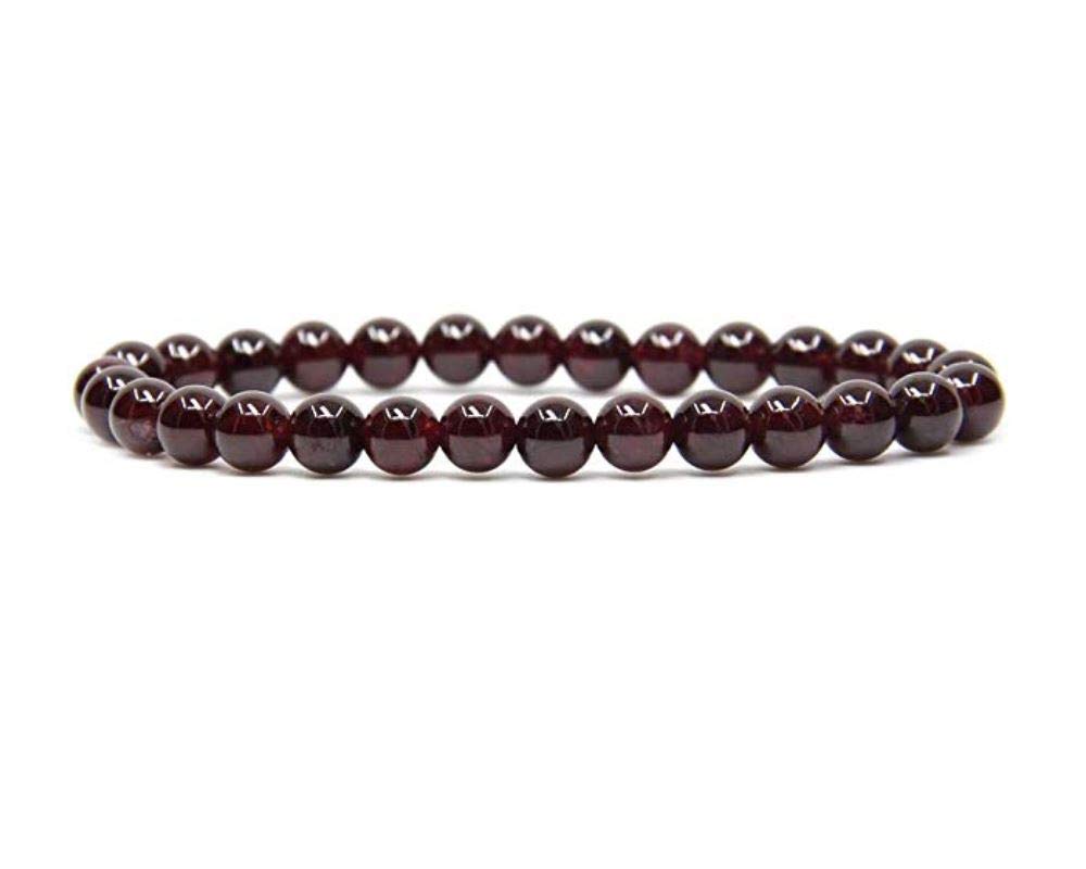 Adabele Real Natural Garnet Bracelet 8 Inch Stretch Gemstone Beaded Bracelet Chakra Healing Crystal Stone Jewelry Women Mom Gift