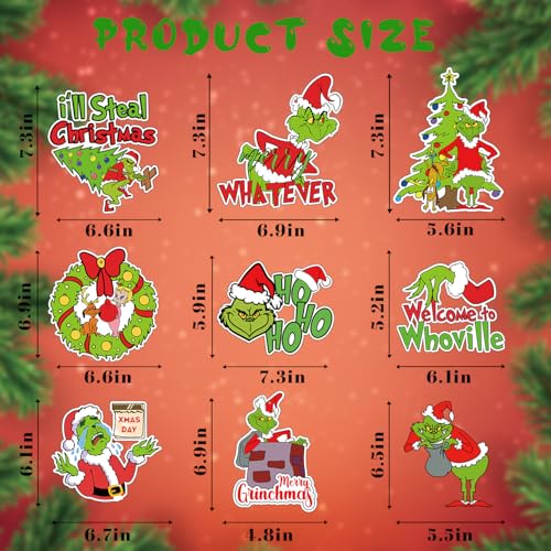 Adurself Christmas Party Decorations - 38Pcs Red Green Hanging Swirls Foil Swirl Ceiling Hanging Decorations Merry Christm...