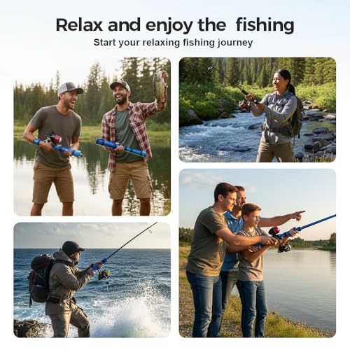 Fishing Catapult Rod, 2026 New Slingshot Casting Tool or Outdoor Adventures, Fishing Pole with Adjustable Latex Tubes & Er...