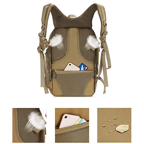 MOSISO 30L Military Tactical Backpack for Men, Army Backpack Military Daypack 3 Day Assault Pack Hiking Rucksack Bug Out B...