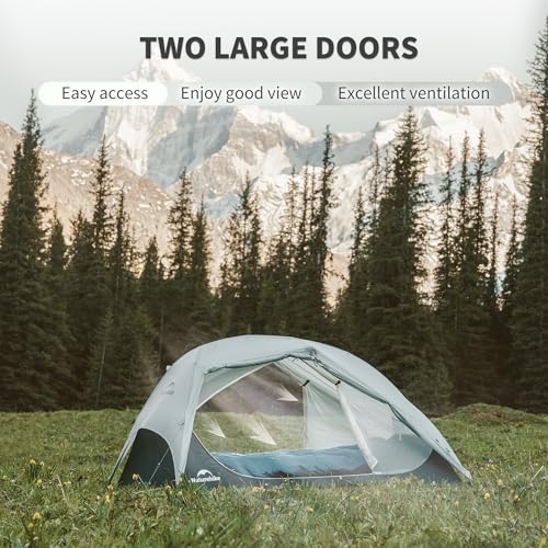 Naturehike Star River UL 2 Person Backpacking Tent, Double Layer Waterproof Two Person Tents, Lightweight Backpacking Cycl...