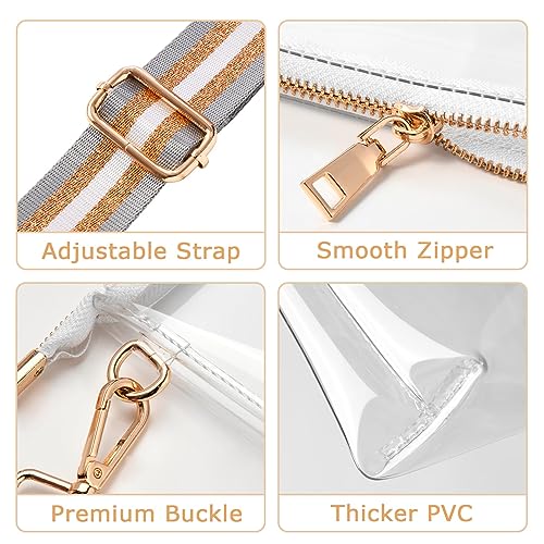 Clear Purse for Women - Stadium Approved Crossbody Bag, Small Stadium Bag for Concerts & Sports Events