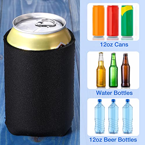 CHENGU 60 Packs Blank Can Cooler Sleeves Soda Neoprene Can Sleeve Drink Insulator Sleeve Collapsible for Parties, Events o...
