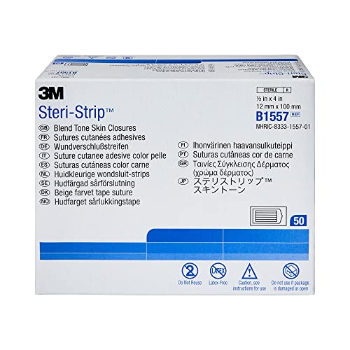 Steri-Strip Closure Flexible Skin Strip .5 x 4 Sterile B1557, 50 Ct