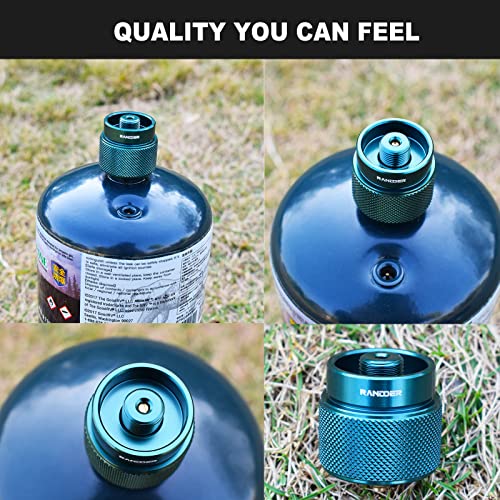 RANDDER Propane Stove Portable Isobutane Camping Stove with Gas Adapter - 10,000 BTU Single Burner Backpacking Camp Stove ...