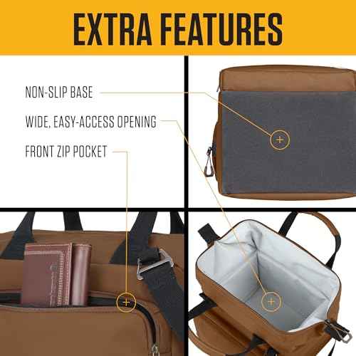 Carhartt Thick Foam Fully Insulated Cold Front Coolers, Premium Ice Retention, Durable Water Resistant Material W/Front Zippered Pocket