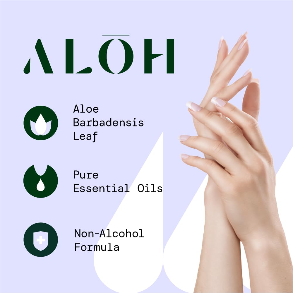 ALŌH Sweet Orange Bergamot + Aloe Sanitizing Hand Wipes - Clean Hands, Clear Mind - On The Go Hand Sanitizer Wipes for Kids and Adults - Travel Size 6 Packs 20ct Wipes (120 wipes)