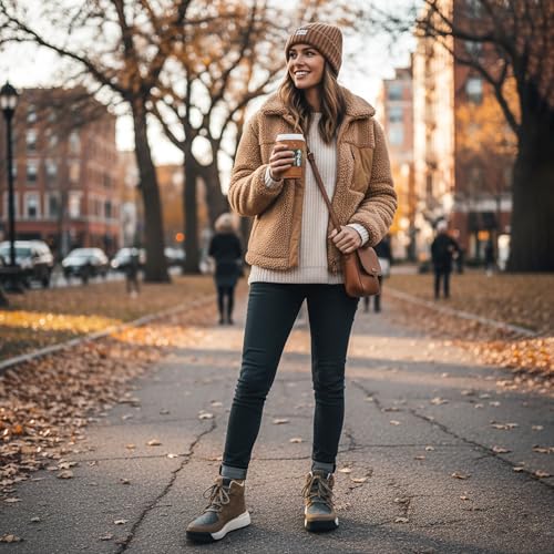 AIRHAS Women's Winter Warm Snow Boots for Women Comfortable Water-Resistant Womens Ankle Boots Fashion Booties