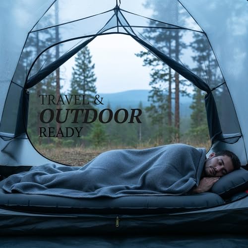 100% Wool Blanket - Premium Ultra-Soft & Warm, Twin 62"x 84" Large Size Blanket for Couch, Bed, Home, Camping & Outdoors