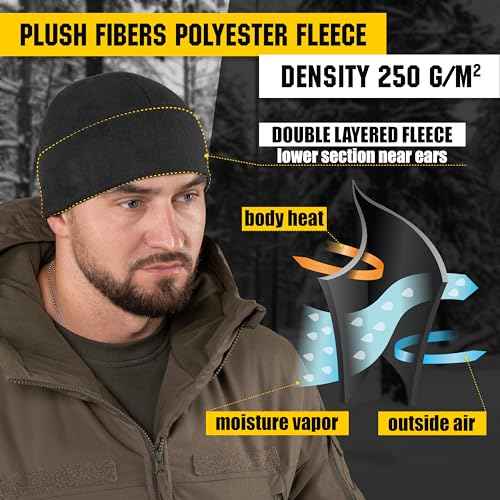 M-Tac Elite Fleece Watch Cap - Military Tactical Beanie Hat Winter Skull Cap