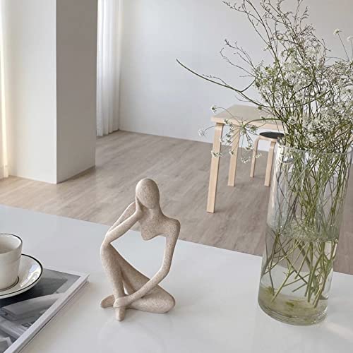 Thinker Statues And Sculptures, Sandstone Resin Thinker Statue Ornaments, Abstract Style Sculptures, Housewarming Gifts, H...