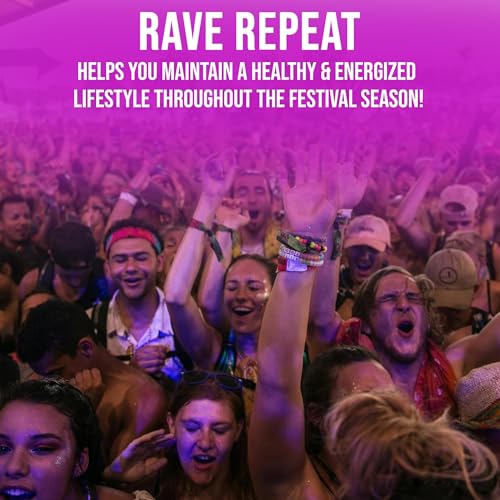 Pre-Rave Supplement - 5-HTP Free Rave Vitamins with CoQ10, Magnesium, Green Tea - Festival Essentials for Energy, Wellness...