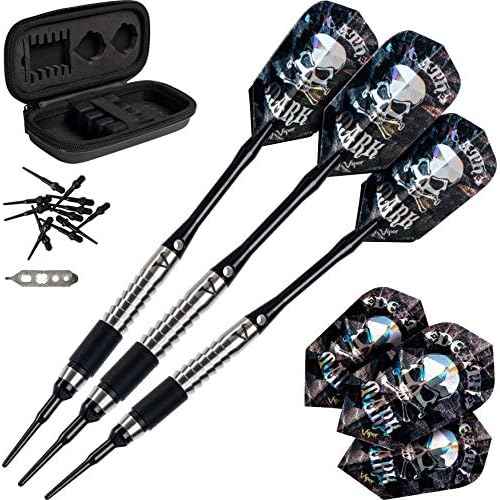 Viper Desperado 80% Tungsten Soft Tip Darts with Storage/Travel Case: Death Mark, 18 Grams