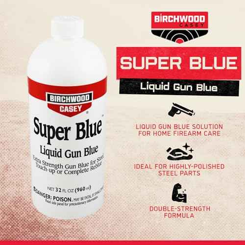 Birchwood Casey Super Blue Liquid Gun Blue - Double Strength for Rifles, Pistols, Revolvers, Shotguns and Other Firearms