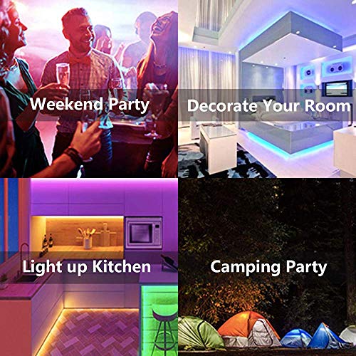 Lcutml 50FT Smart LED Strip Lights, Sync to Music with 40 Key Remote Controller，Lighting Strips with App Control LED Light...