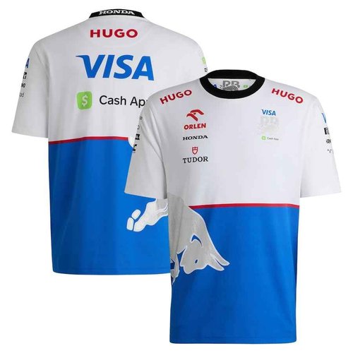HUGO, F1 2024 Racing Bull Team Driver Tshirt, Cobalt/White, XXXL