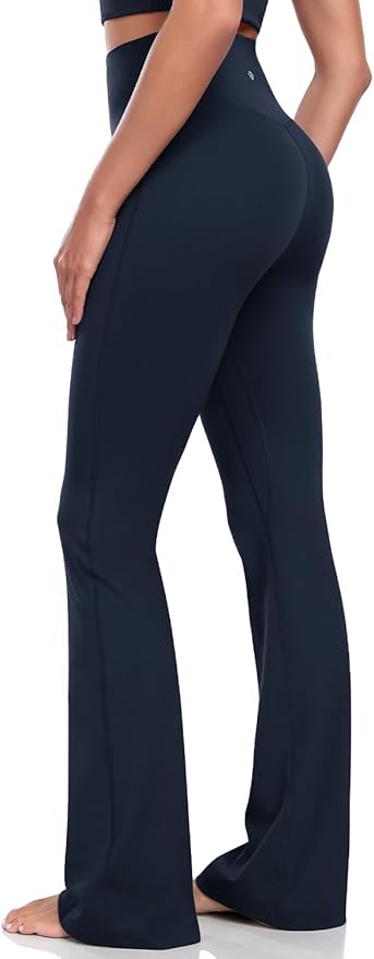 HeyNuts Harmony Flare Leggings 29"/30.5"/32.5"/34.5", High Waisted Tummy Control Wide Leg Bootcut Yoga Pants Lounge Soft