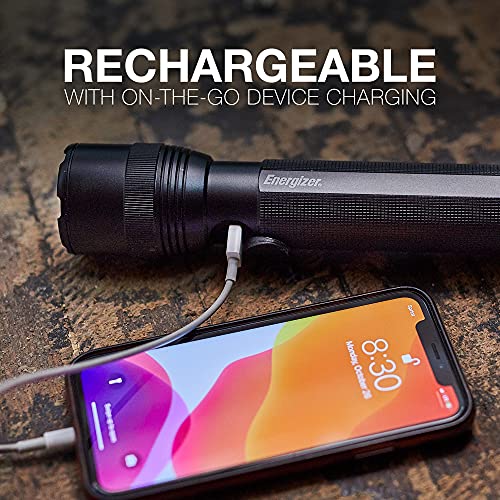 Energizer TacR-1000 Flashlight Rechargeable, Bright Rechargeable Tactical Flashlight for Emergencies and Camping Gear, Wat...