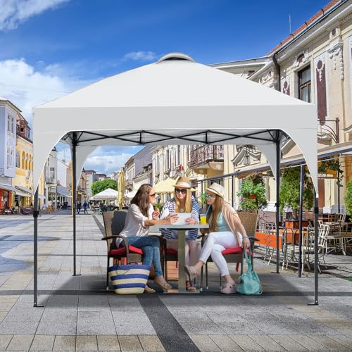 Oneofics Pop Up Canopy, 10x10 FT Instant Outdoor Canopy Tent with Carrying Bag, 3 Adjustable Heights - Portable for Outdoo...