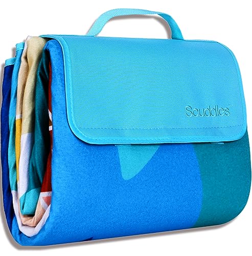 scuddles 60" x 80" Extra Large Outdoor Picnic Blanket – Waterproof, Foldable Travel Mat for Beach, Camping, Grass, Lawn, P...