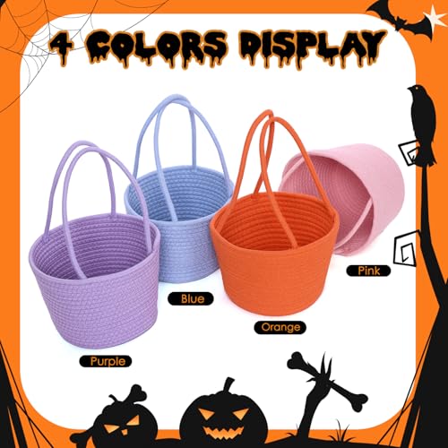 Personalized Halloween Basket Custom Embroidered Name Halloween Trick or Treat Bag for Kids，Halloween Custom Ghost Bucket