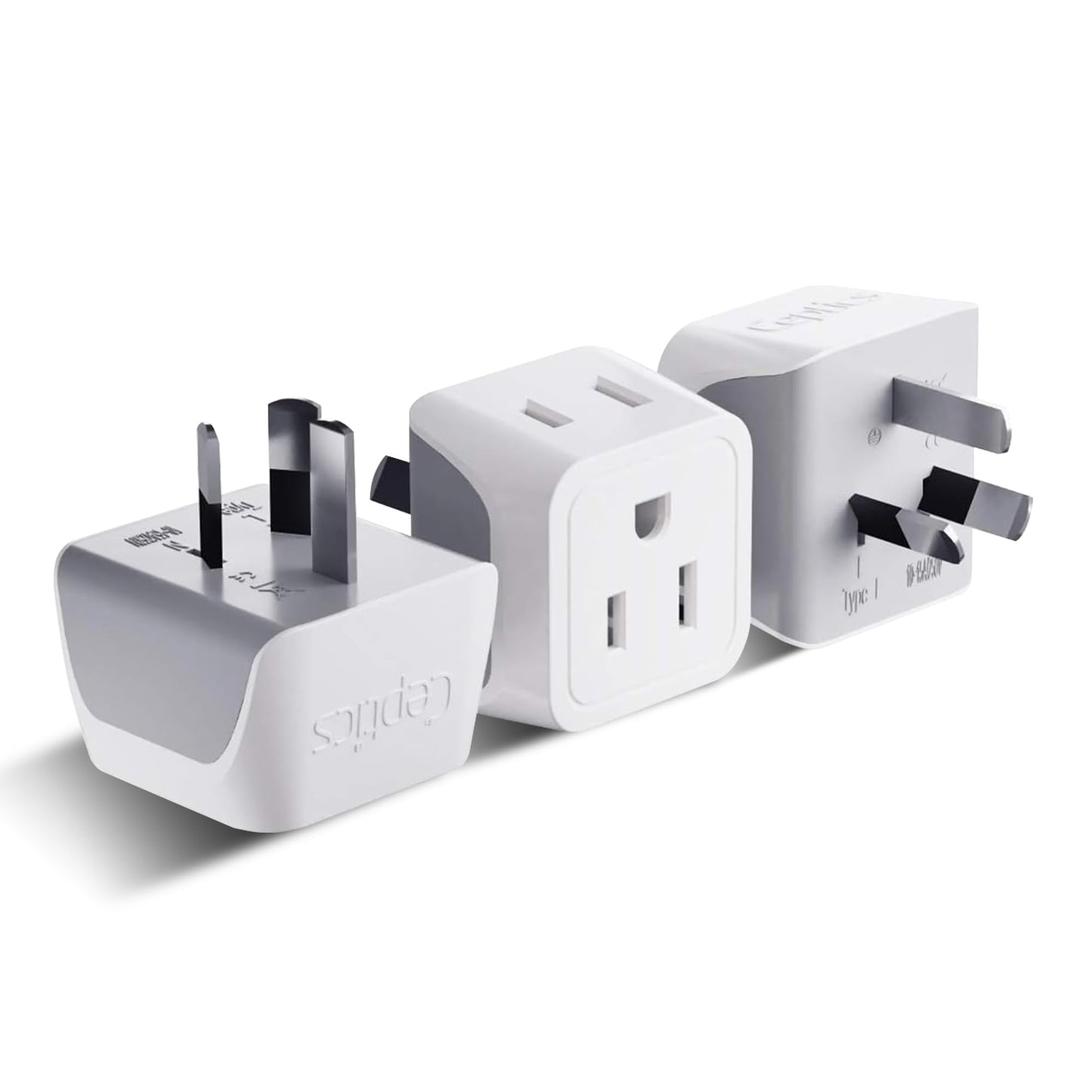 Ceptics Australia Power Plug Adapter, 2 In 1 Type I Plug Adapter, Us To Australia , China, New Zealand Power Adapter With Dual U