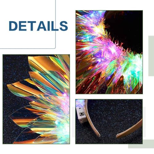 Zoestar Light Up Headband LED Headbands Glow Party Crown Hair Accessories for Women