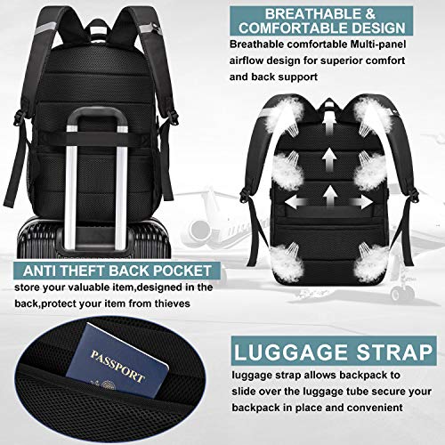 Extra Large Backpack for Men 50L,Water Resistant 17.3 inch Travel Laptop Backpack with USB Charging Port,TSA Friendly Big ...