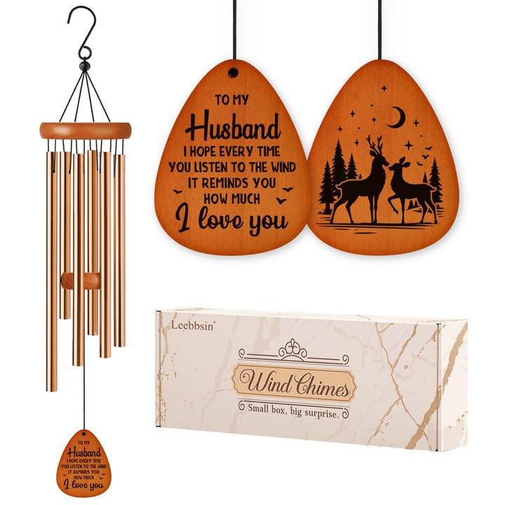 Gifts for Husband, Husband Wind Chimes, Father‘s Day Gift for Husband, Birthday Gift for Husband from Wife. Love Reminder Gifts for Birthday Wedding Anniversary Valentine's Thanksgiving Christmas