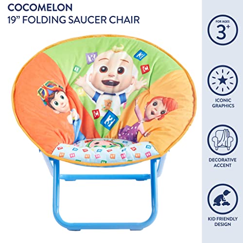 Idea Nuova Cocomelon Saucer Chair, Relaxing, Foldable, Polyester