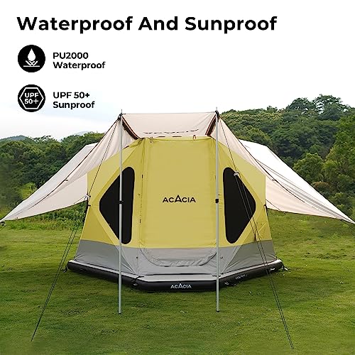 ACACIA Canopy 4 Person for Space Acacia Camping System, PU2000 Waterproof Camping Tarp for 4 Season Camping, UPF50+ Sunpro...