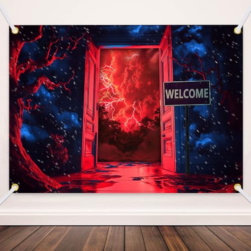 TOAOFY 6x4ft Horror Forest Background Welcome to The Other Side Backdrops Backdrop Reversing World Gate Backdrop Kids Birt...