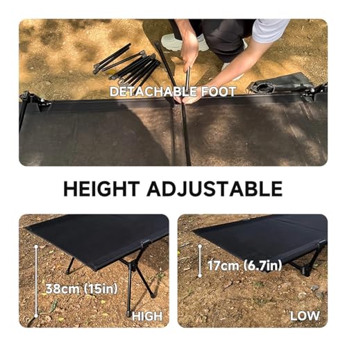 OYUOELSA Camping Bed Ultralight Durable Tent Cot Folding Backpacking for Hiking Home Sleeping