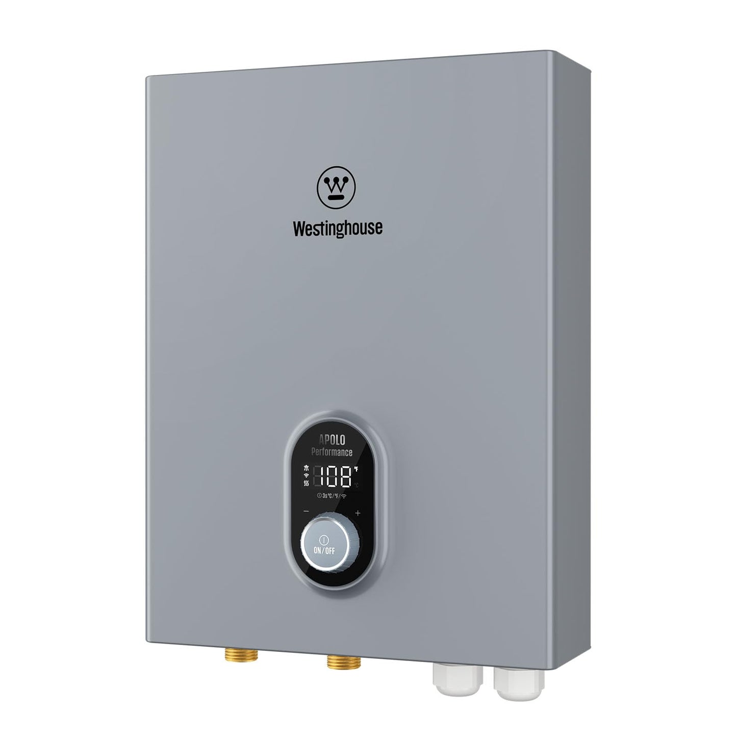 Westinghouse Tankless Water Heater Electric 18kW 240V, Instant On-Demand Hot Water, Smart WiFi, Compatible with Alexa & Google Home, ETL Certified IPX4, Space-Saving, Gray (APOLO-2.0 Upgrade)