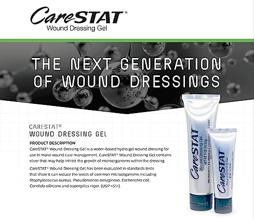 CareSTAT First Aid Kit Gel, 32 PPM Silver Healing Wound Dressing Solution, SilverSol Ag₄O₄ Nano Particles Up to 10x More P...