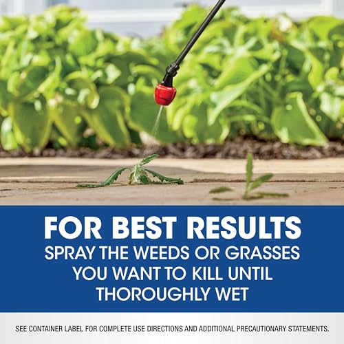 Roundup Weed and Grass Killer₄ Concentrate, Use in and Around Flower Beds, Walkways and Other Areas of Your Yard, 35.2 fl. oz.