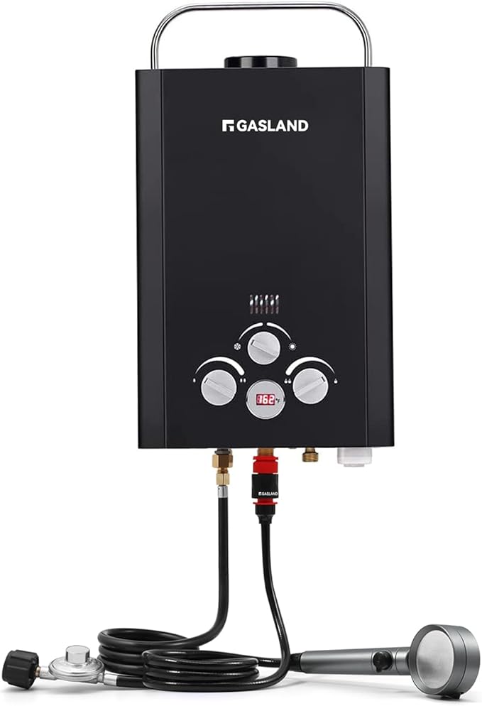 GASLAND BE158B CSA Certified Portable Tankless Water Heater – Features Digital Display & Multi-Protection, 1.58 GPM Propan...