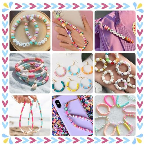 Gionlion 30,000 Pcs Clay Beads Bracelet Making Kit, 168 Colors 8 Boxes Flat Preppy Beads for Friendship Bracelets, Jewelry...
