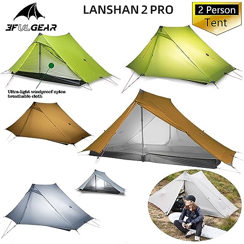 ROOMEDAL 3F UL Gear Lanshan PRO Lanshan Ultralight Tent 4 Season Backpacking Tent for 1 Person, Waterproof Professional Te...