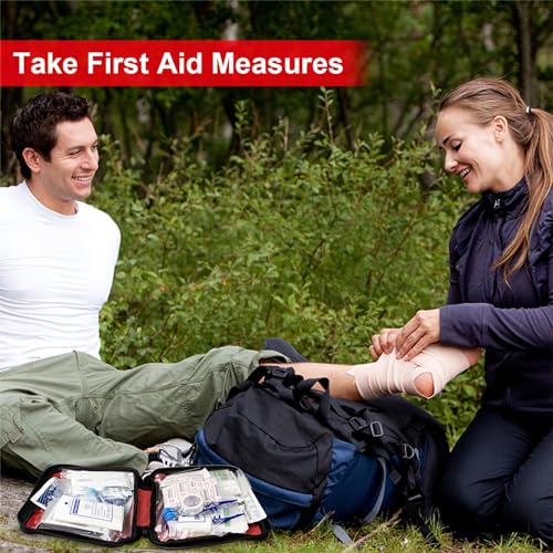Travel-First Aid-Kit Car-Home 300PCS Survival-Kit Outdoor-Adventure - Small Portable Red Emergency Essential Sets Office H...