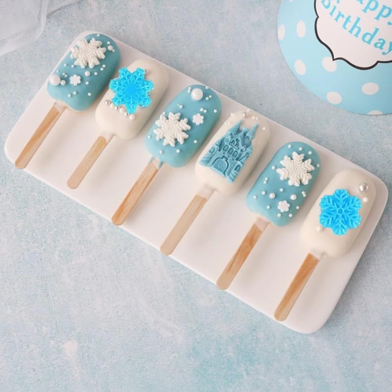 Snowflake Silicone Fondant Mold Baking Molds for Christmas Chocolate Dessert Candy Cake Decoration 2pcs