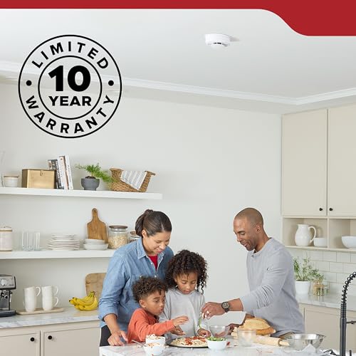 Kidde Smoke Detector for Home, AA Battery Powered, LED Light Notifications, 3-Pack