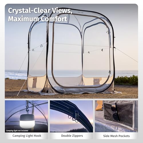 East Oak Weather Sports Tent for Fishing, Sports Event | Pop Up Bubble Tent Instant Sun & Rain Shelter | No Condensation, ...