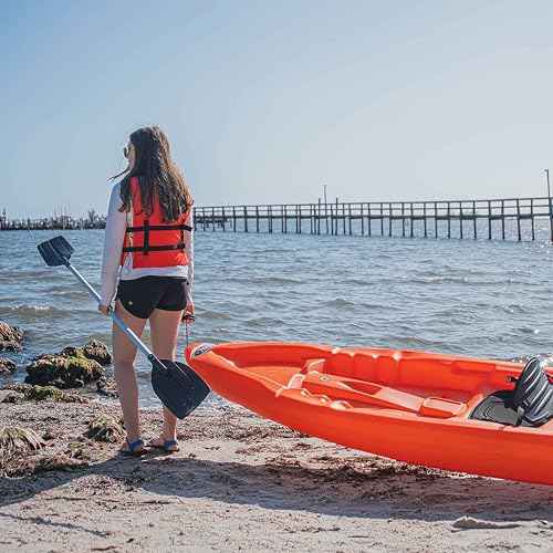 Pelican Takedown Kayak Paddle - Aluminum Shaft - Recreational Paddle - Black - 86in.