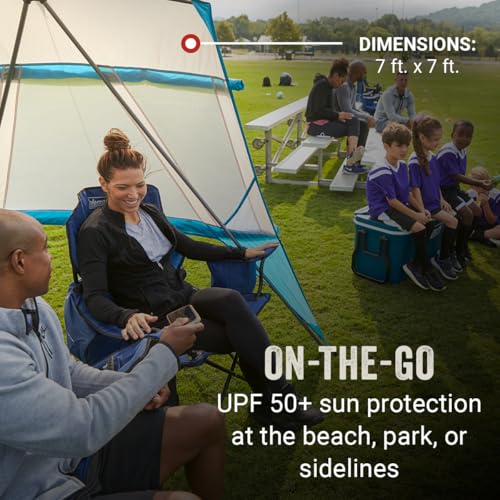 Coleman Backpack Sun Shelter, Portable 7x7ft Canopy Tent with Easy Setup, Lightweight Shade Tent for Beach, Park, Sideline...