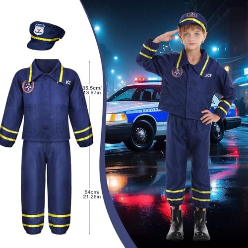 Toddler Dress Up Clothes Kids Boys Costumes for Play 5 Sets Includes Astronaut Doctor Firefighter Construction Police Kids...