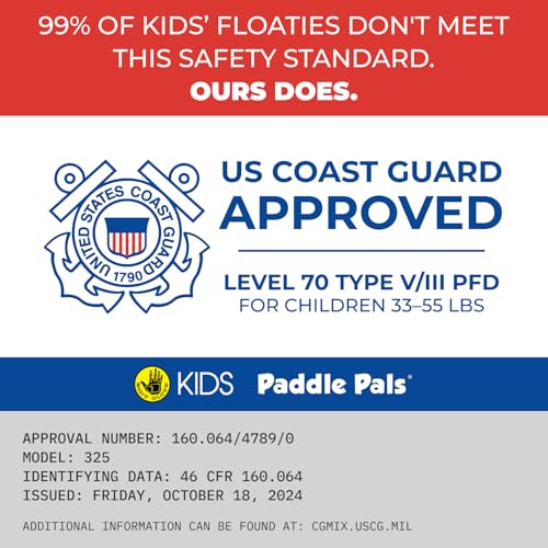Body Glove Paddle Pals Motion Life Jackets - The Safest Patented U.S. Coast Guard Approved Kids Swim Vest 33-55 LBS