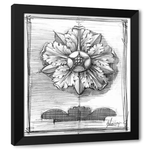 ArtDirect Non-Embellished Decorative Ornament II Custom Framed Art Print Giclee Print or Canvas Options with Various Sizes and Customization by Harper, Ethan