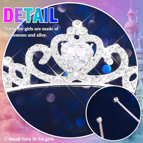 Kilshye Rhinestone Tiara Silver Tiaras and Crowns Crystal Headband for Women (Silver)