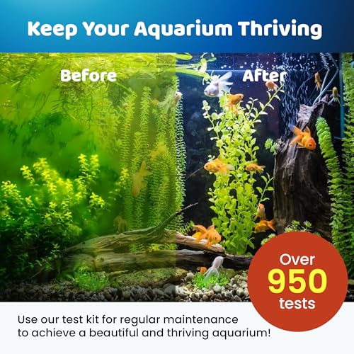 Freshwater Aquarium Master Test Kit – 950+ Tests for pH, Ammonia, Nitrite & Nitrate – Fast & Accurate Water Quality Testin...